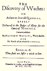 The Discovery Of Witches In Answer To Severall Queries Lately Ver 1